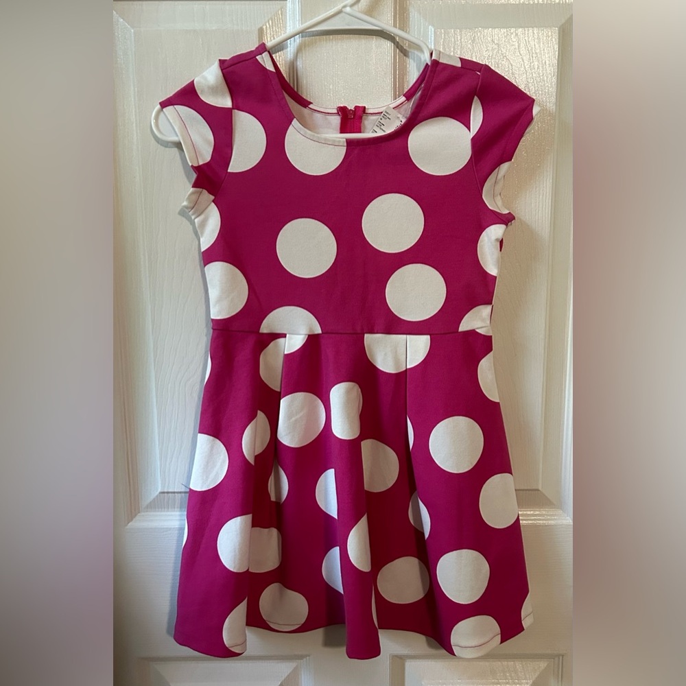 The Children’s Place Pink and White Polka dot girls dress, 7/8
